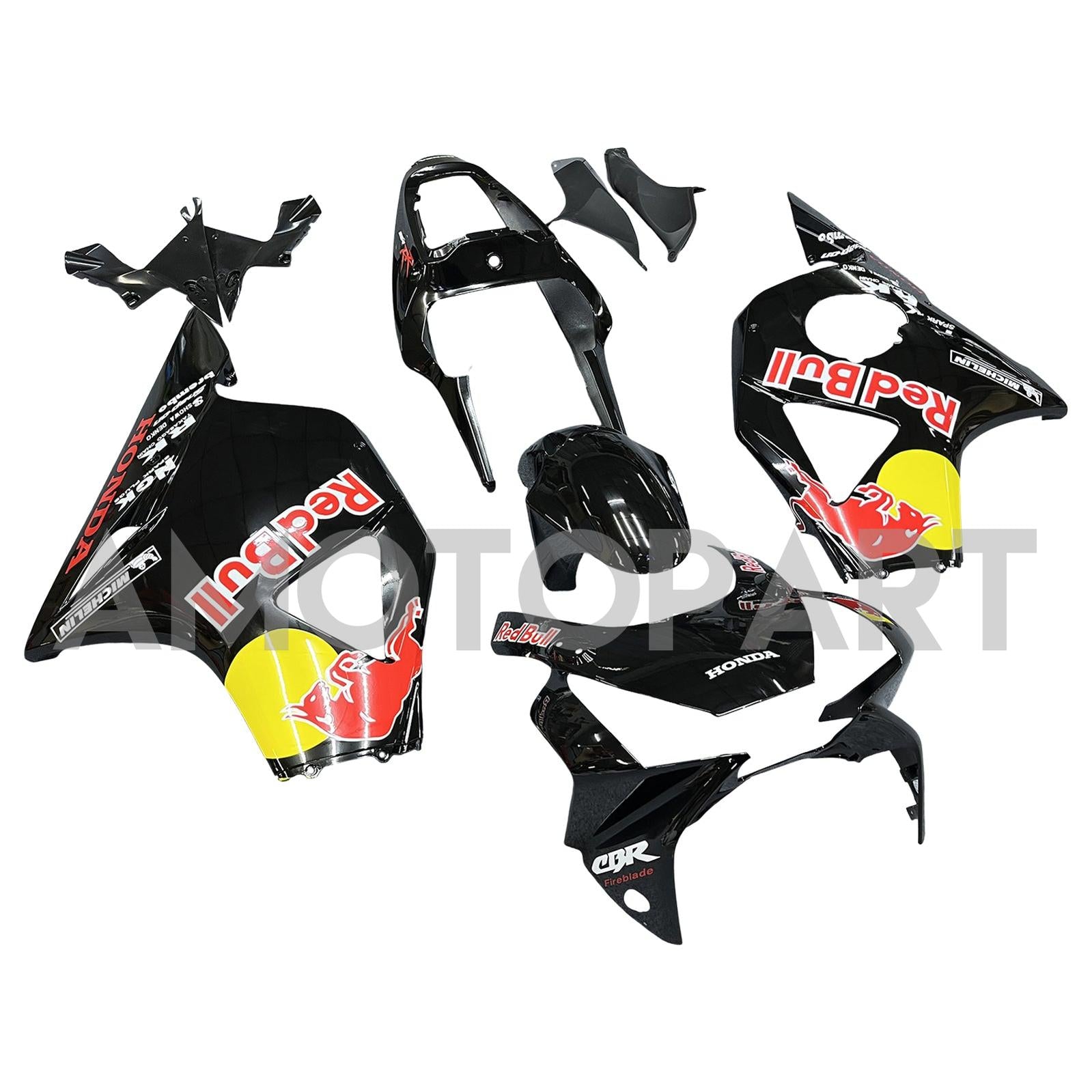 Amotopart 2002-2003 Honda CBR954 Black Yellow Fairing Kit