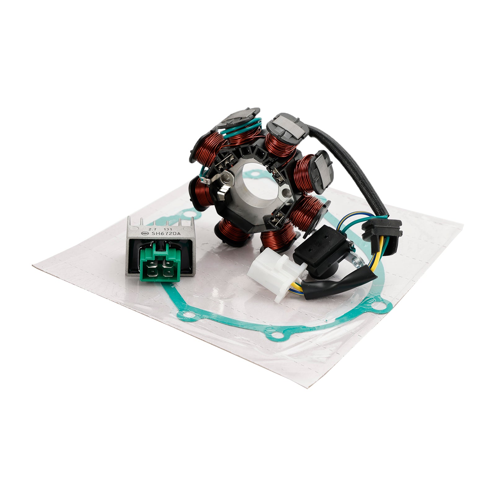 09-17 Honda 125 Road Sport RS Zn125MB Stator + Spannungsregler + Dichtung