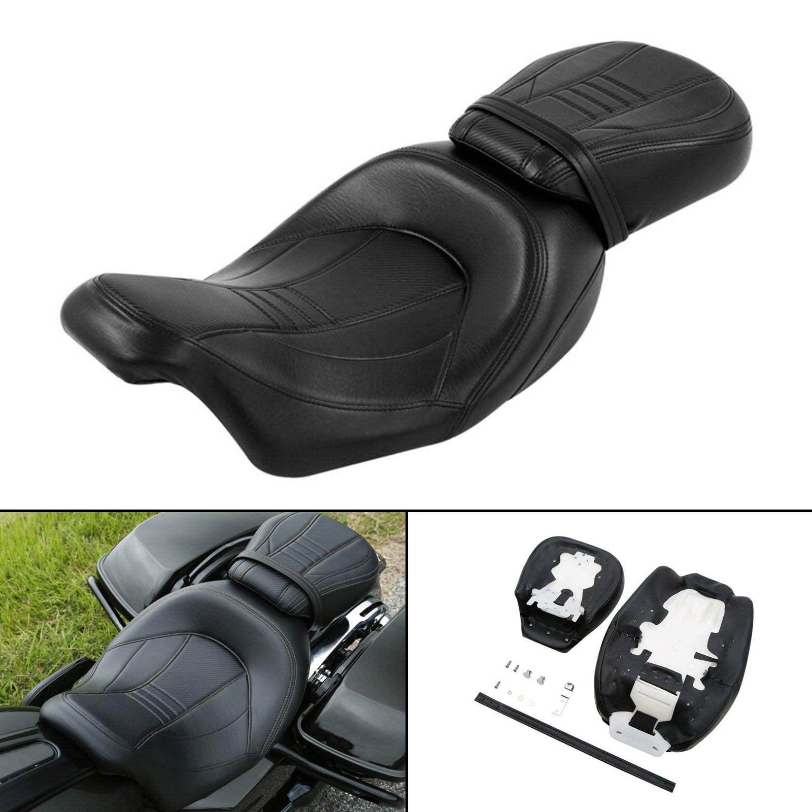 09-23 Harley Touring Cvo Electra Street Glide Driver Passenger 2 Up Seat