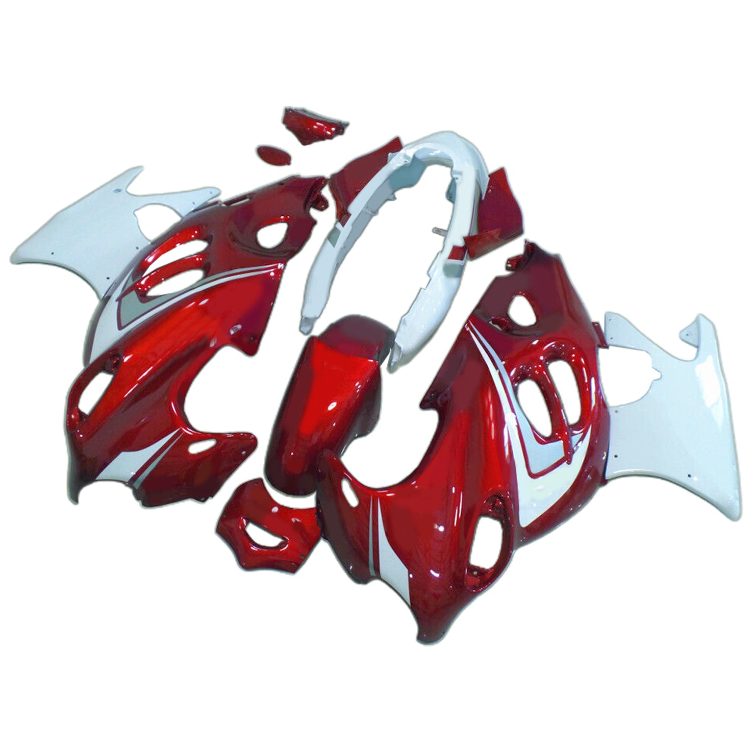Amotopart 2003-2006 Suzuki Katana GSX600F GSX750F Red & White Fairing Kit