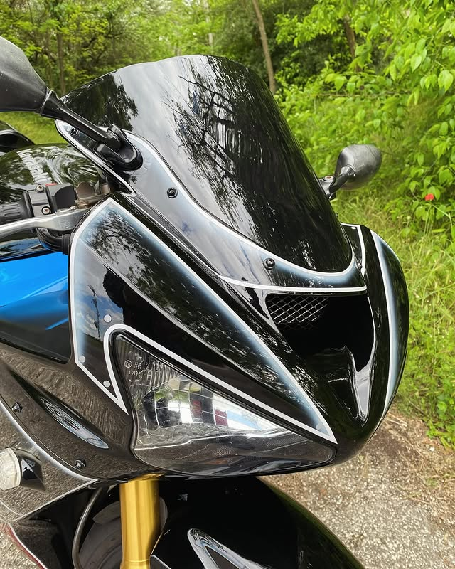 Amotopart 2003-2004 Kawasaki Zx6R 636 Blue Shark Fairing Kit