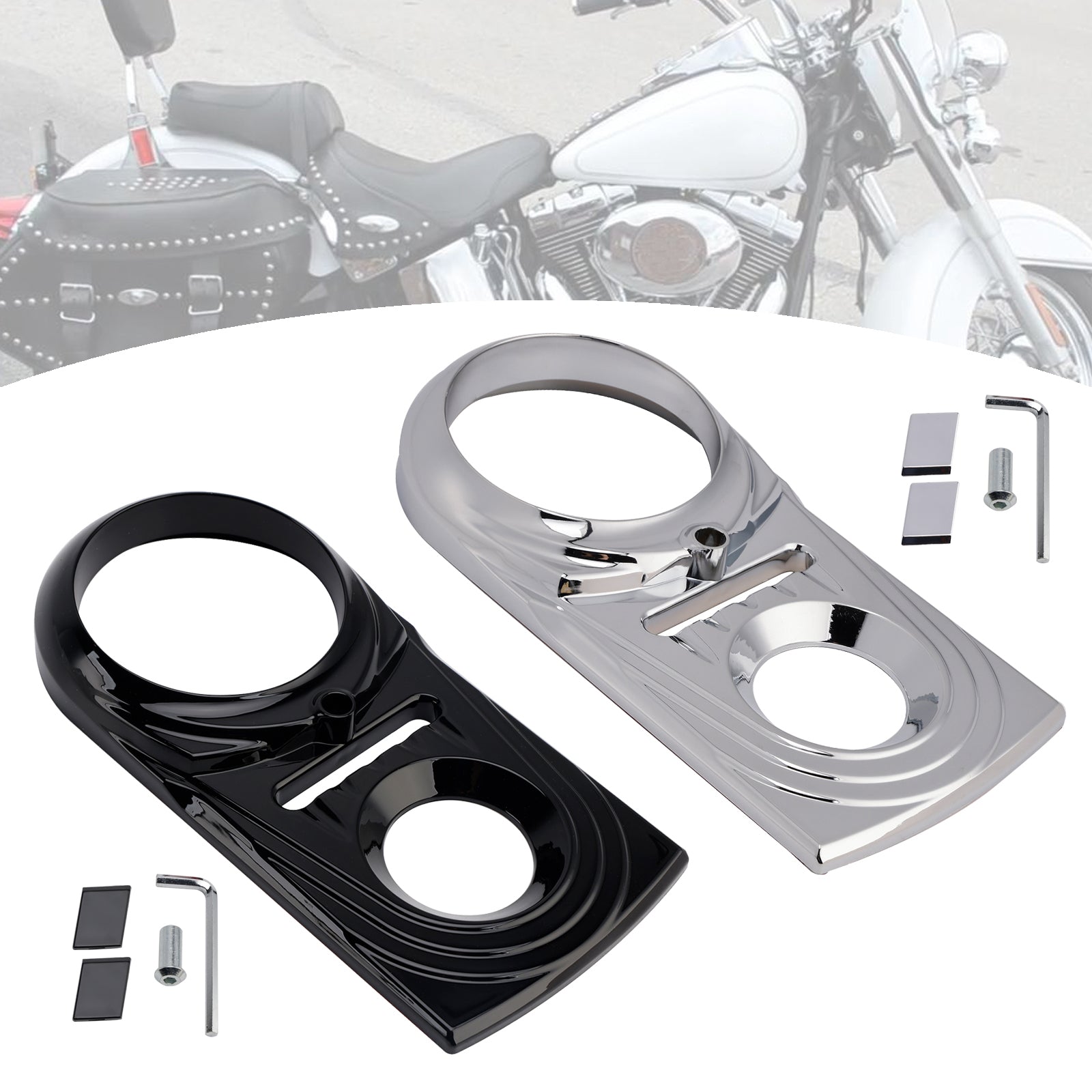 Softail FLSTC FXST Street Glide Gas Tank Dash Panel Insert Cover