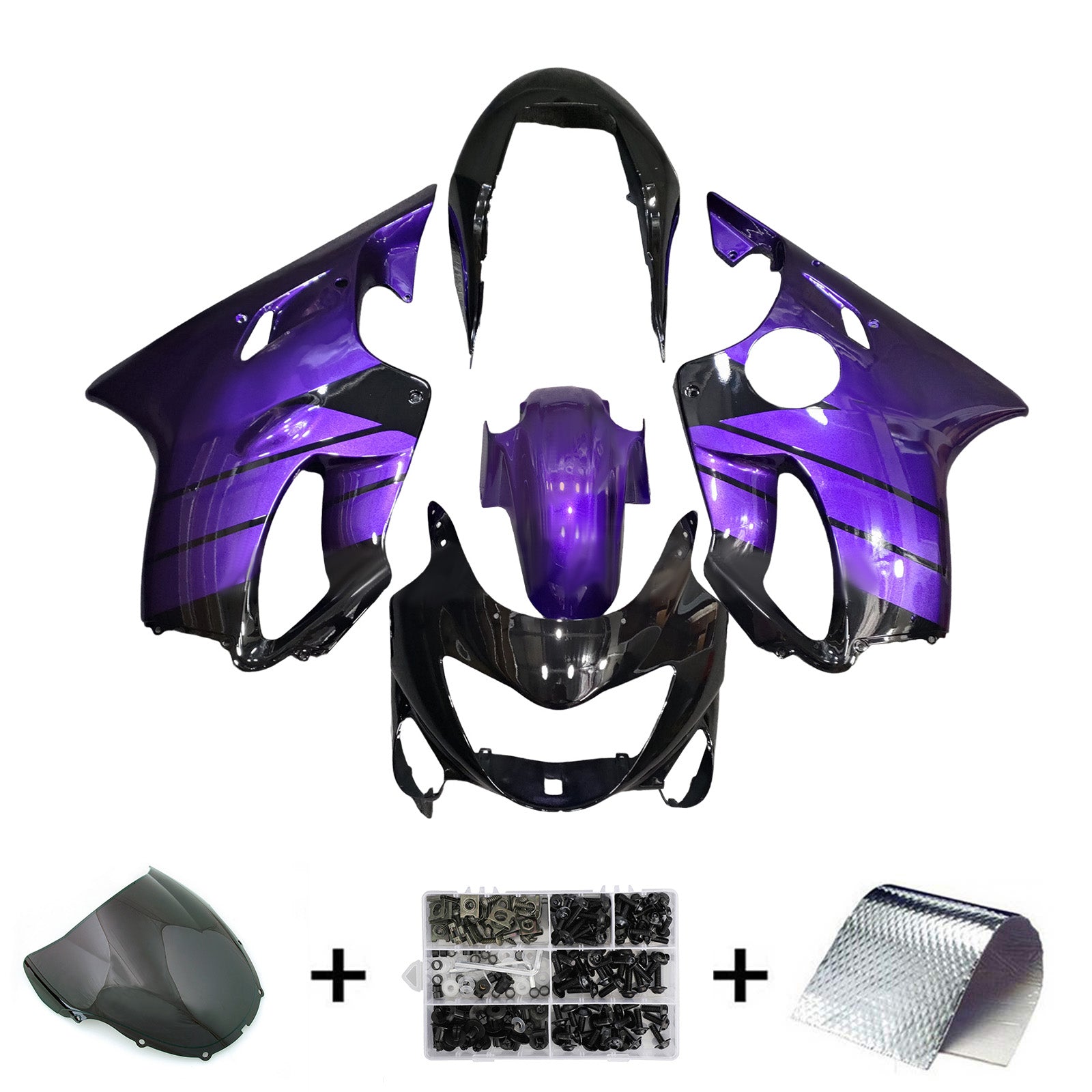 Amotopart 1999-2000 Honda CBR600 F4 Purple Fairing Kit