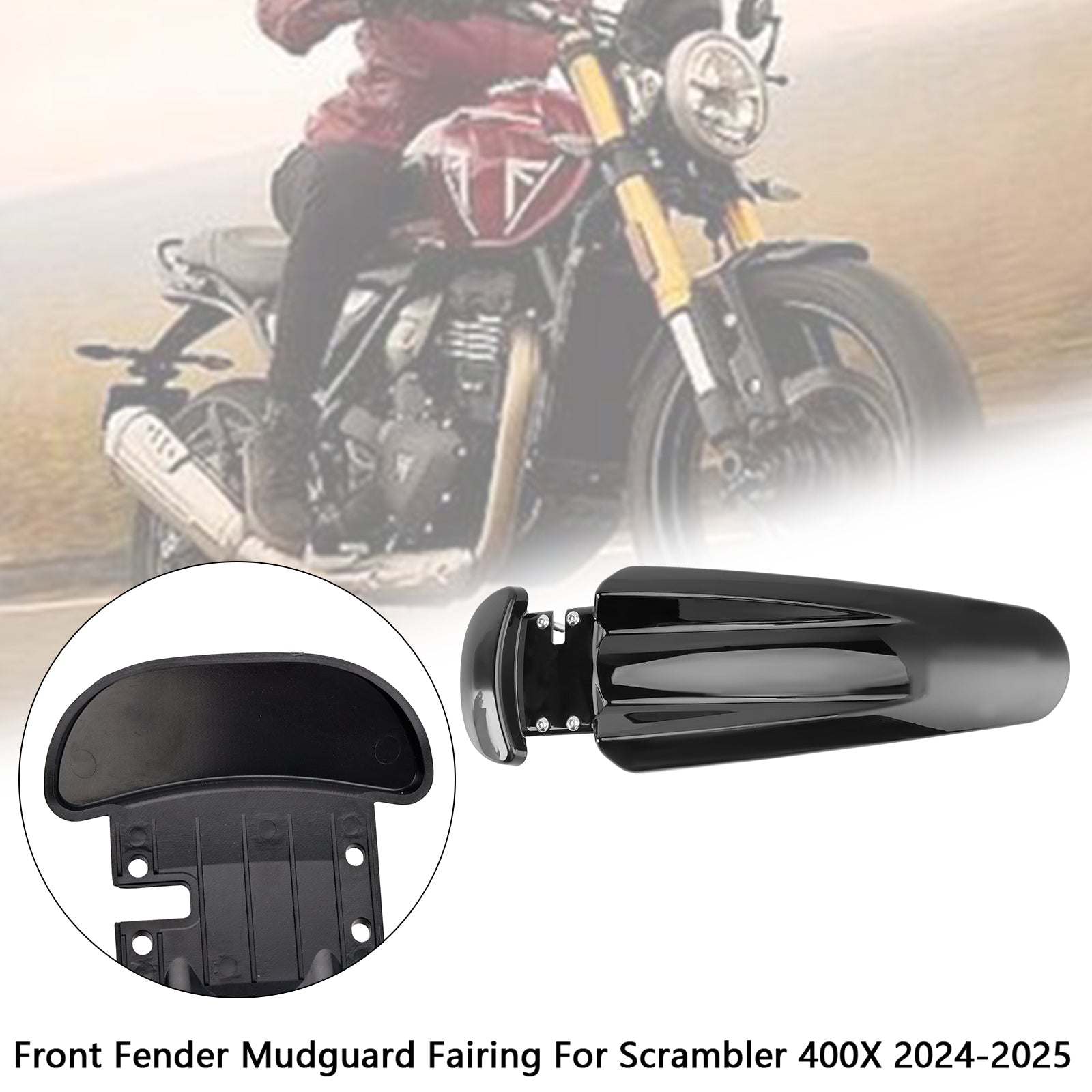 2024-2025 Scrambler 400X Front Fender Mudguard Fairing