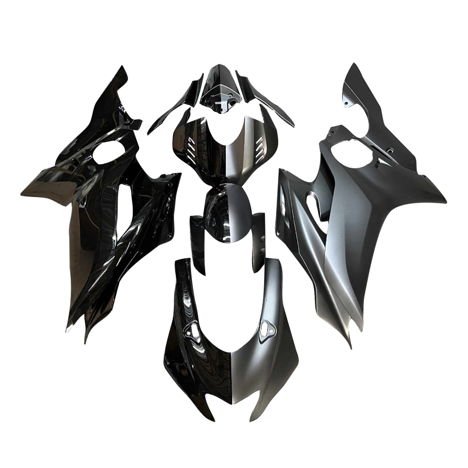 Amotopart 2017-2023 Yamaha YZF-R6 Grey Black Fairing Kit