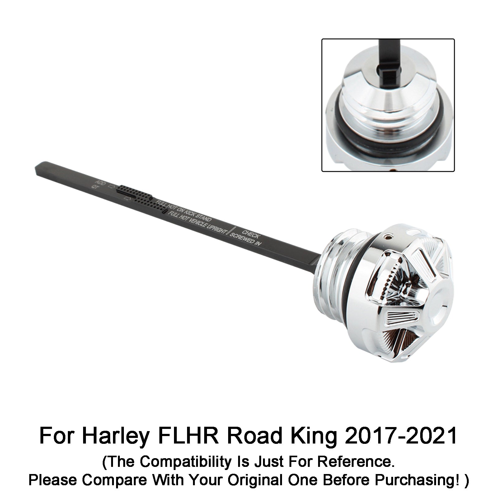 17-21 Road Electra Street Glide Road King Tapón de tapa de tanque de varilla medidora de aceite