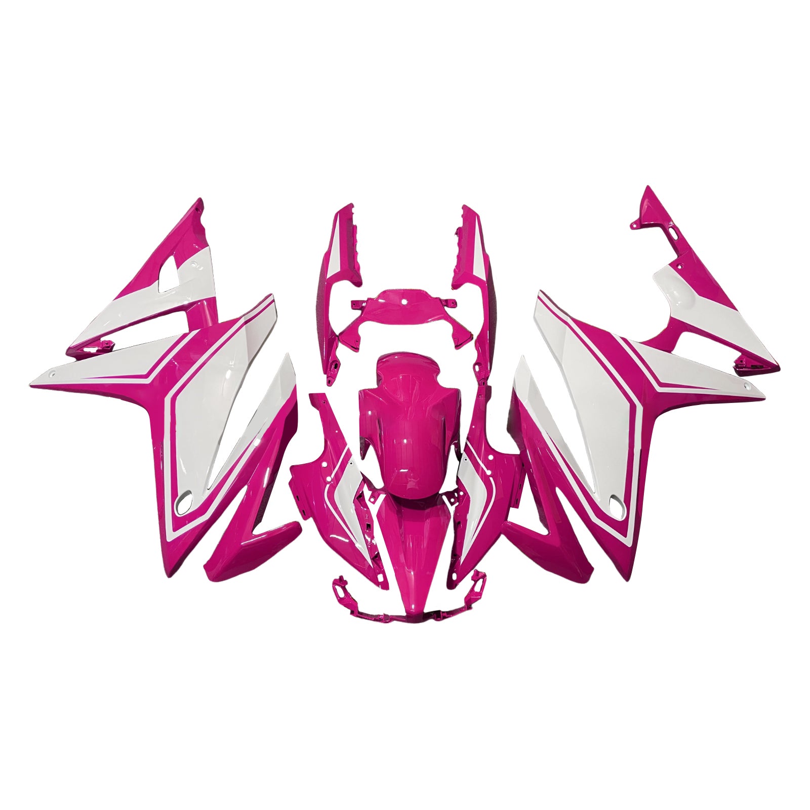 Amotopart 2016-2018 Honda CBR500R Pink White Fairing Kit