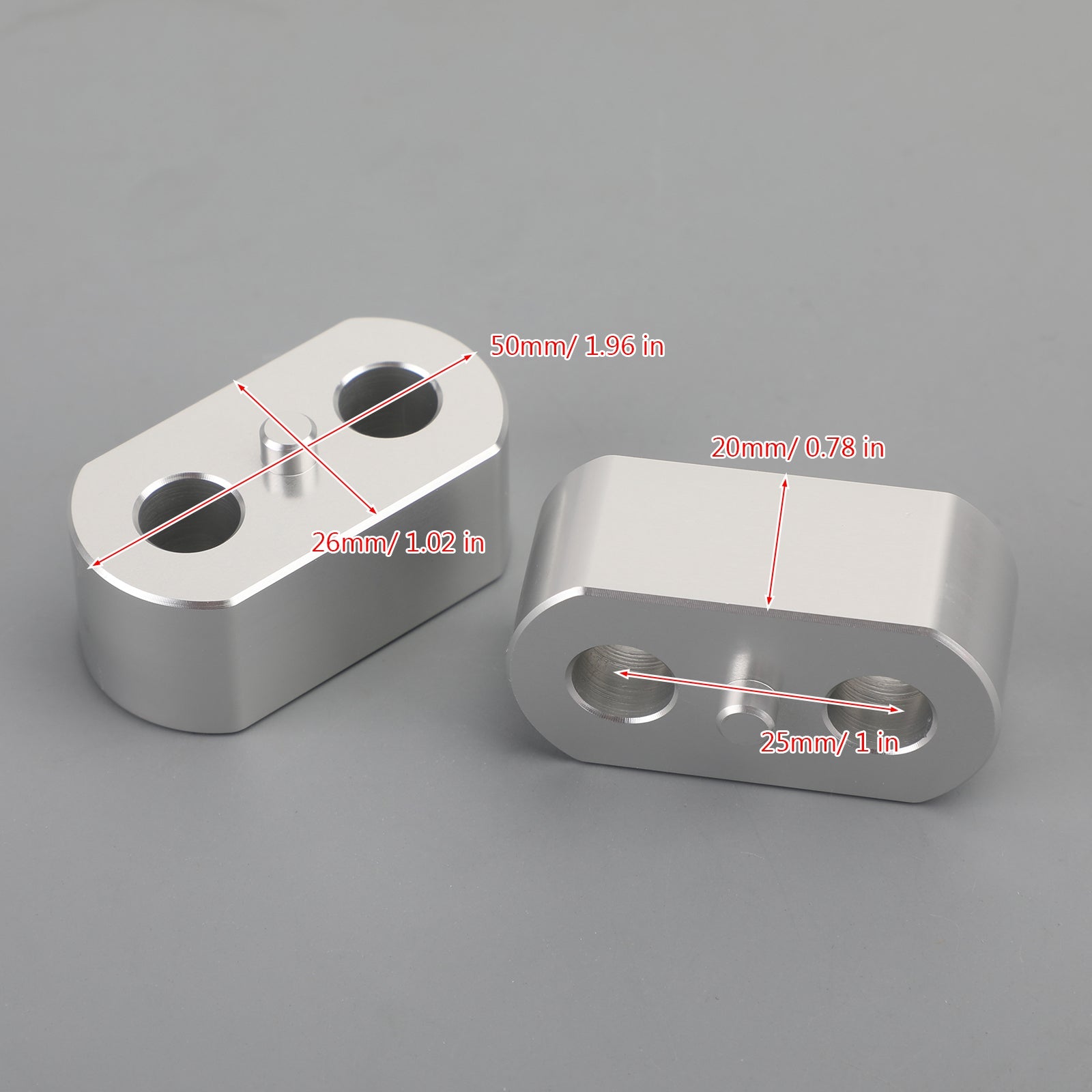 Risers Silver řídítka barů 20 mm vzestup pro Triumph Tiger 800 /1200 Explorer 12-20