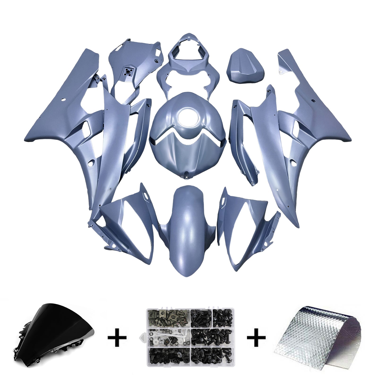 Amotopart 2006-2007 Yamaha YZF-R6 Grey Fairing Kit