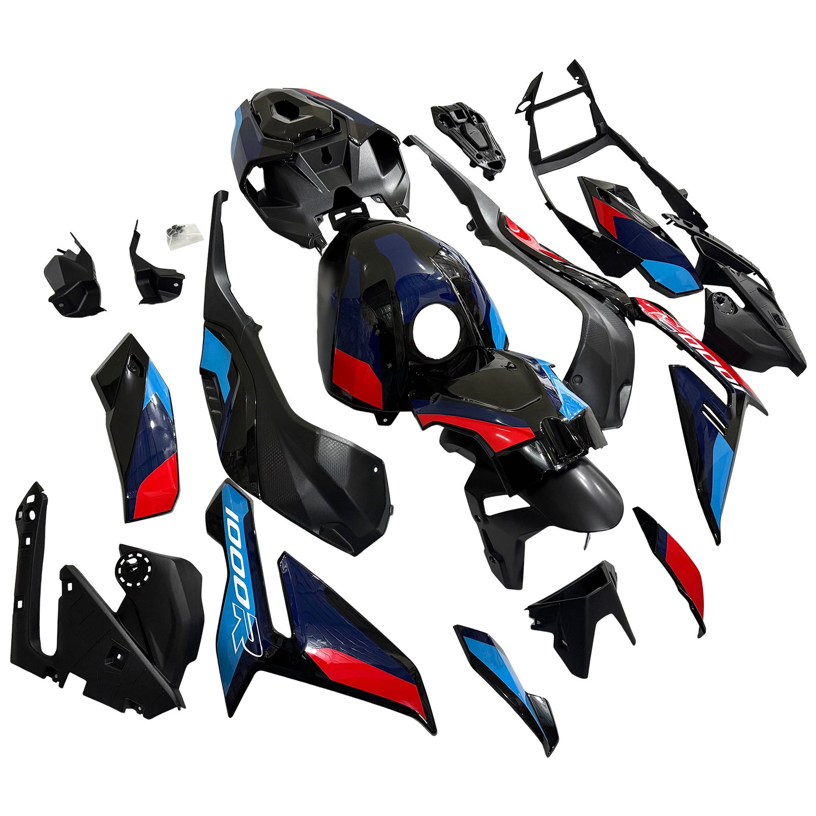 Amotopart 2021-2025 BMW S1000R zwart rood blauw kuipset