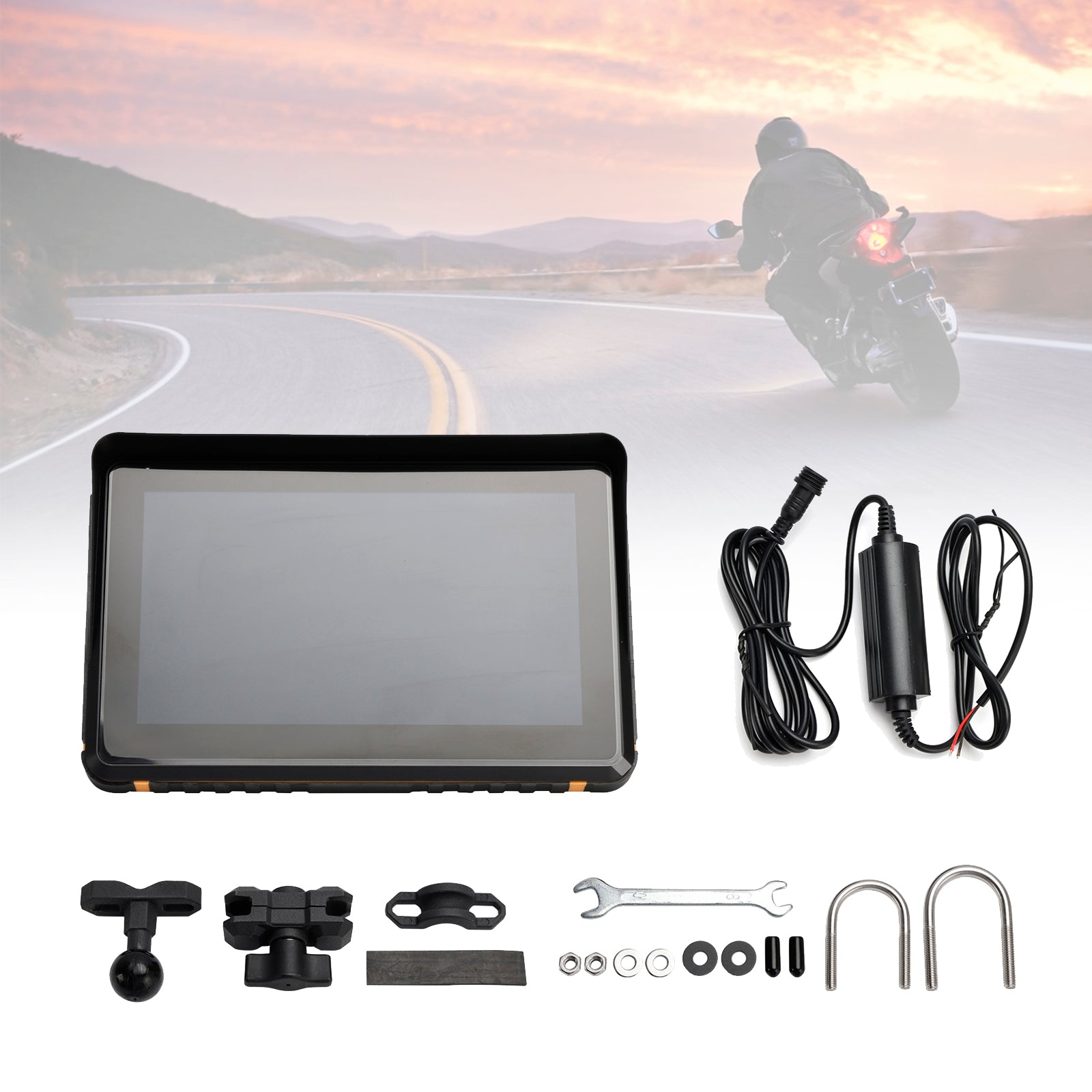 Scooter Motorcycles Wireless Gps Carplay 1080P Recorder 7" Universal