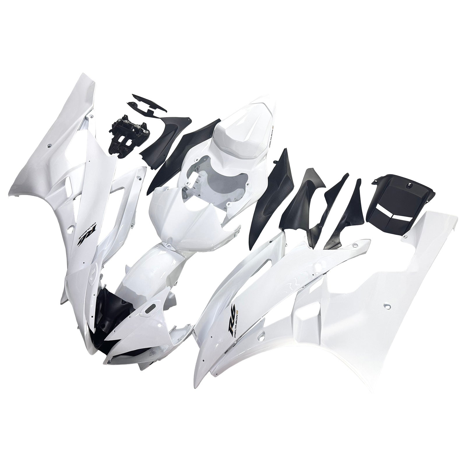 Amotopart 2006-2007 Yamaha YZF 600 R6 White Fairing Kit