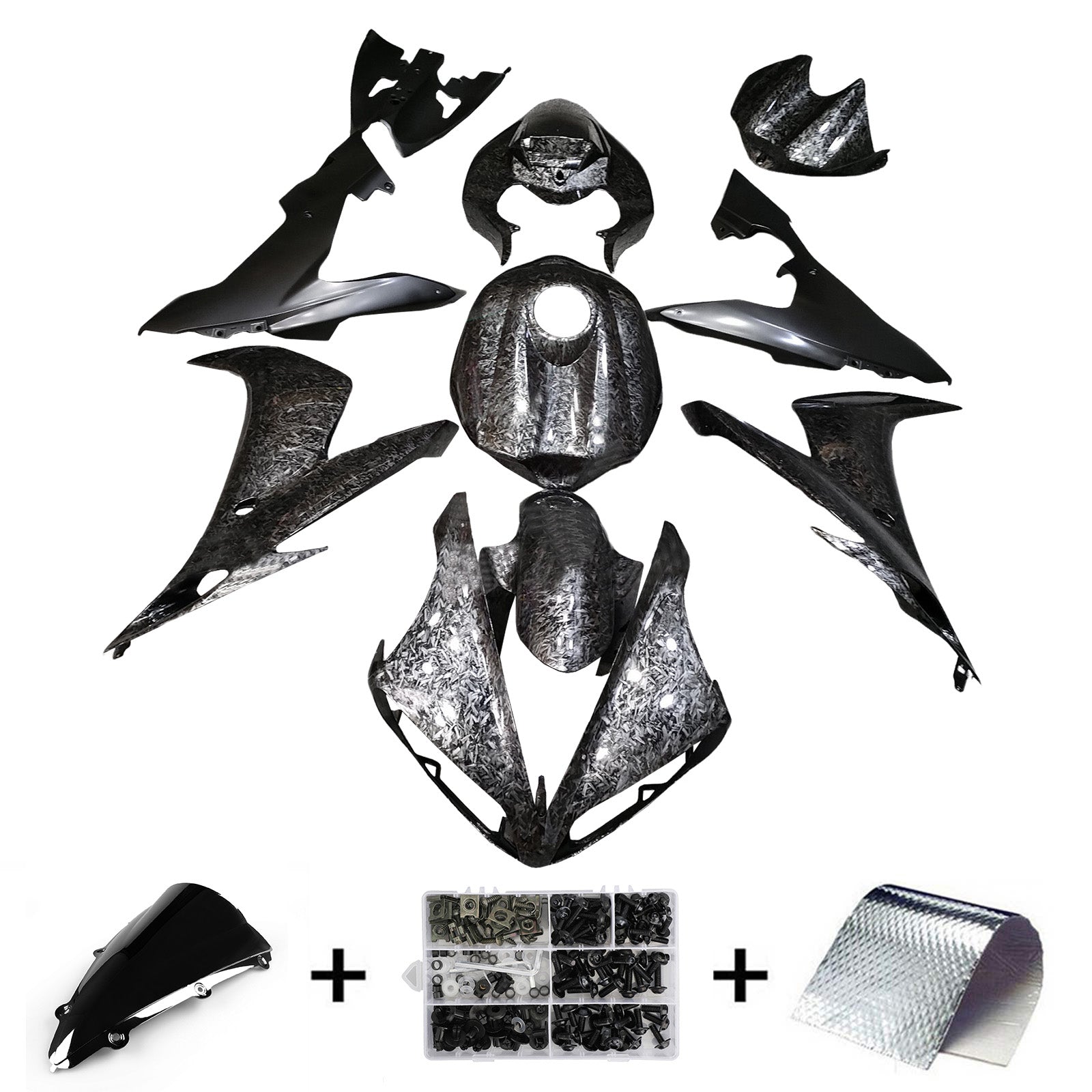Amotopart 2004-2006 Yamaha YZF-R1 Forged Carbon Fiber Fairing Kit