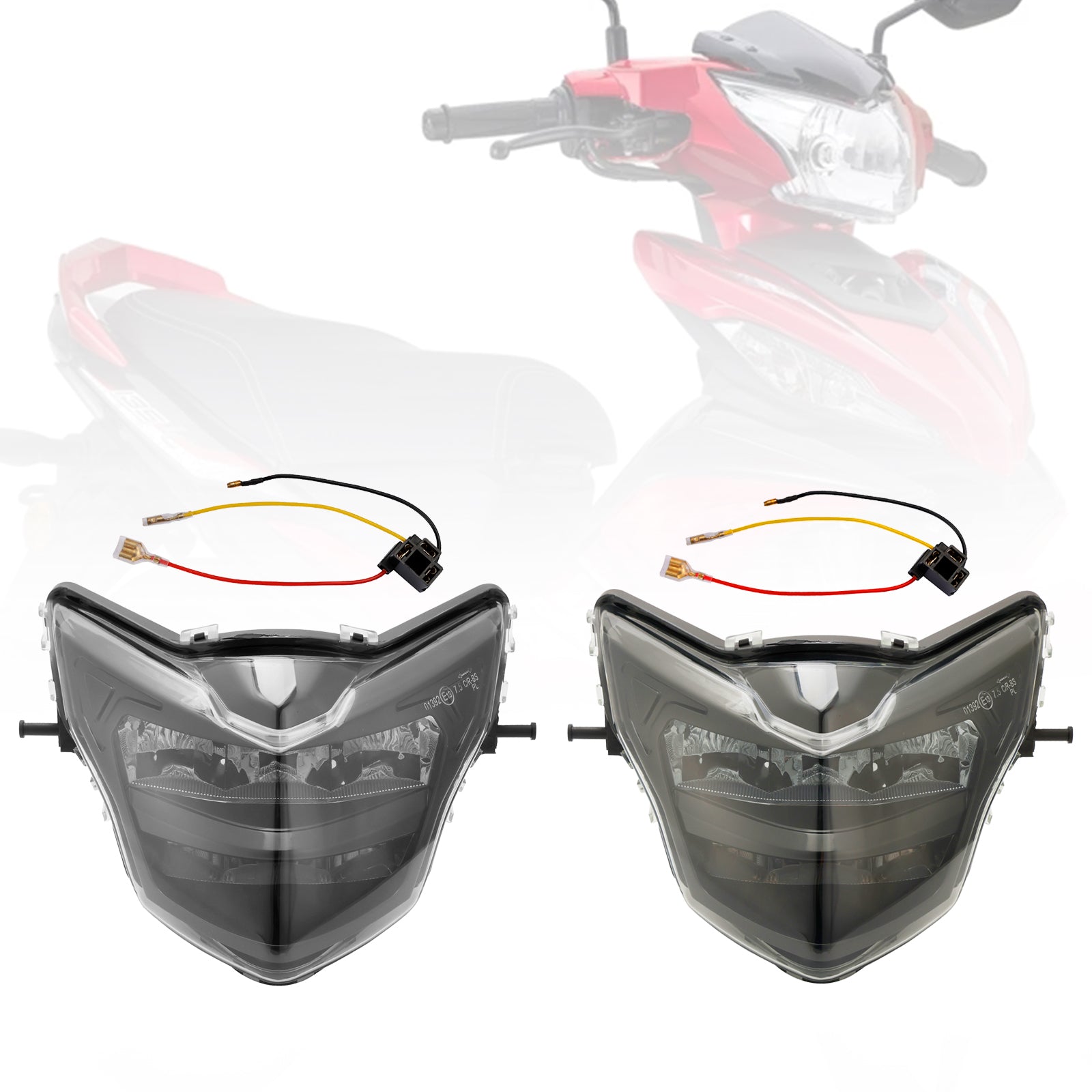 Le migliori offerte per Faro Faro Protezione Protezione Griglia Led Adatto Per Yamaha Lc135 V2-V6 V3 Fumo