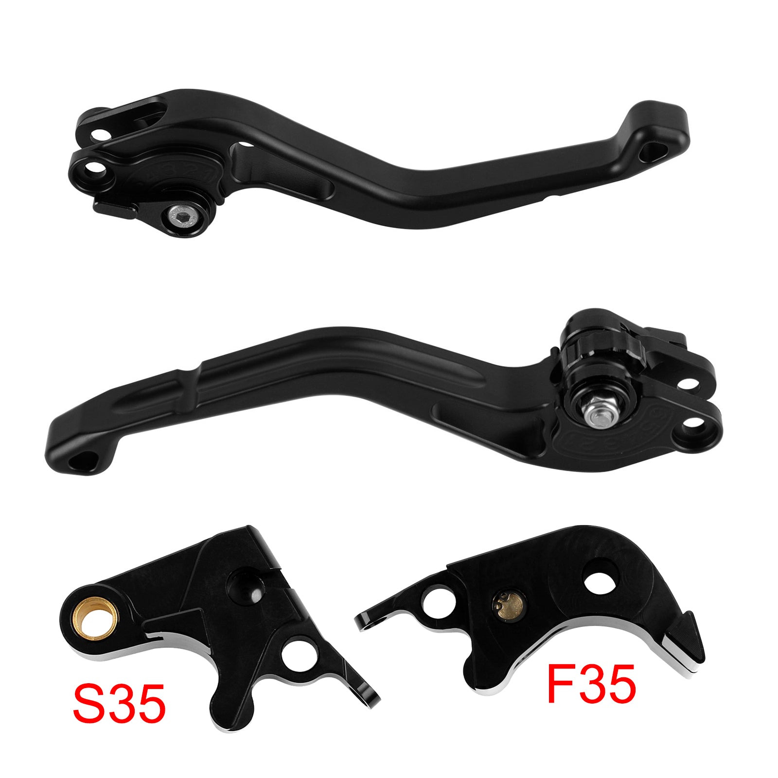 05-06 Sort Suzuki GSXR600 06-10 GSXR1000 NY kortkoblingsbremsehåndtag