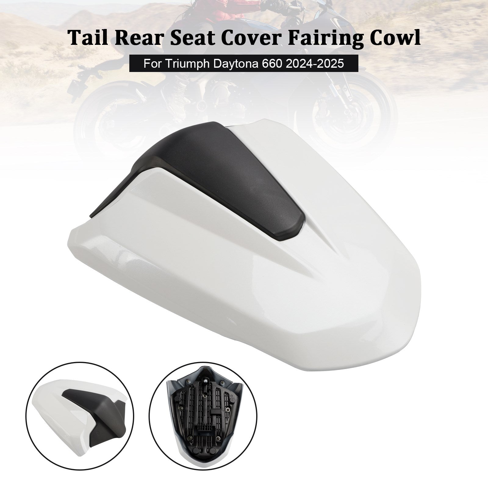 2024-2025 Daytona 660 ocasní zadní sedadlo pokrývky kapoty