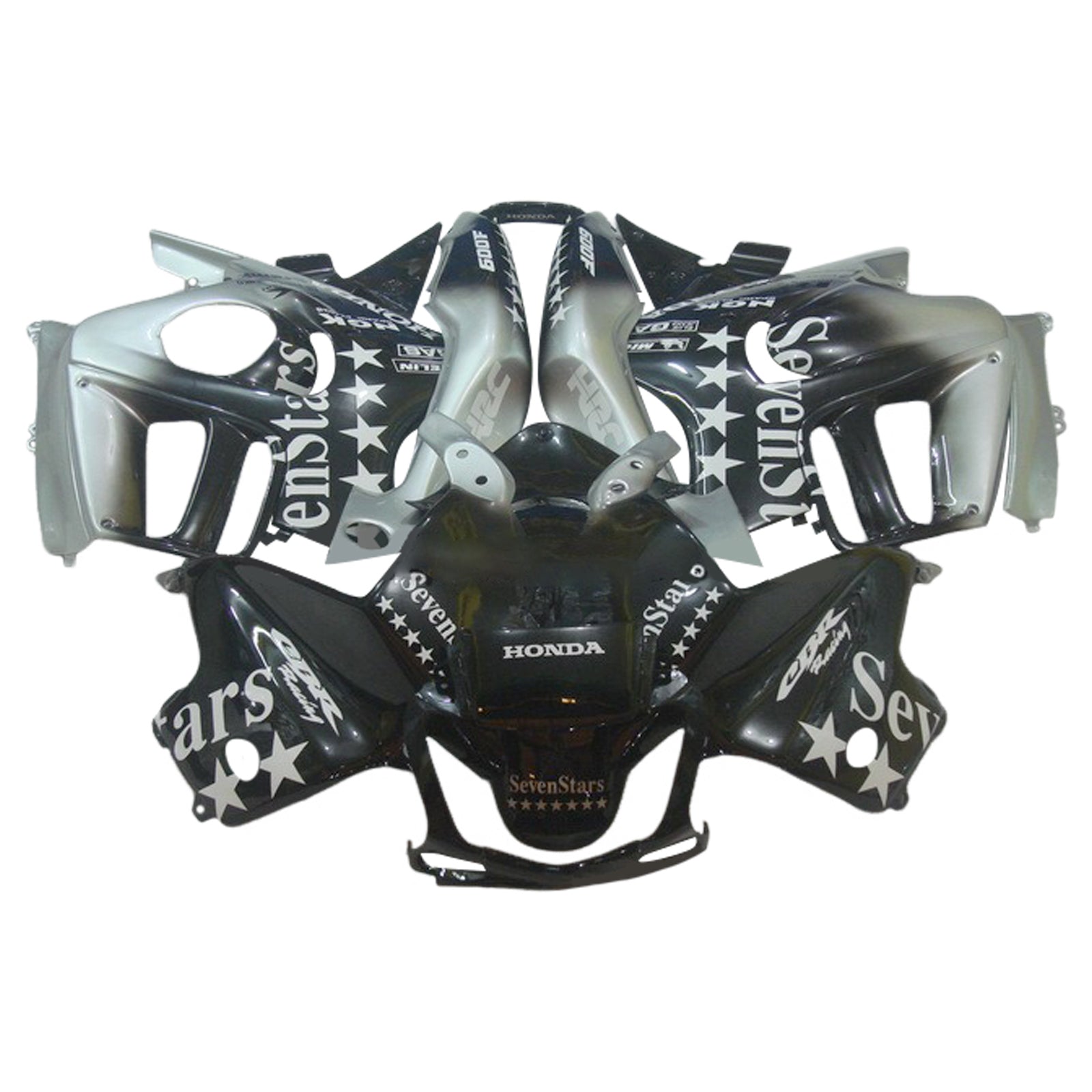 Amotopart 1997-1998 Honda CBR600 F3 Black Grey & Star Fairing Zestaw