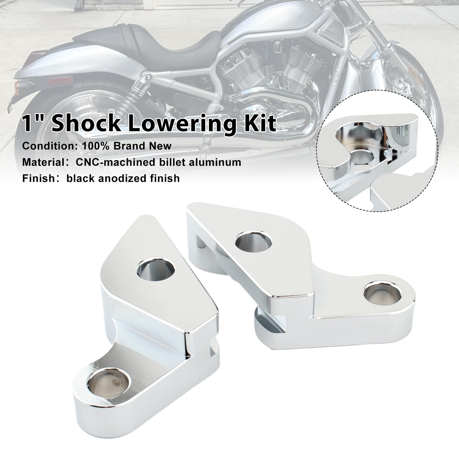 2007-2017 V-Rod VRSC 02-17 Night Rod Special 1" Shock Lowering Kit Fit