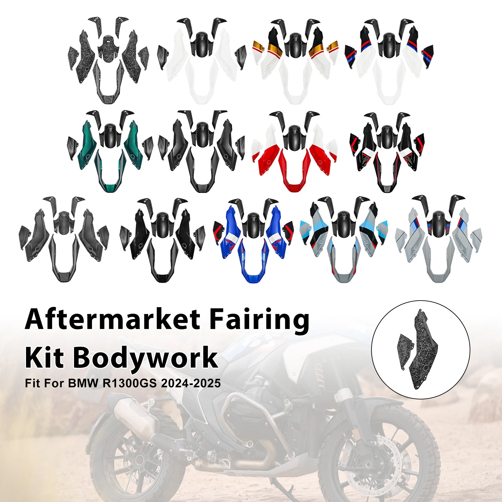Amotopart 2024-2025 BMW R1300GS Collection Fairing Kit