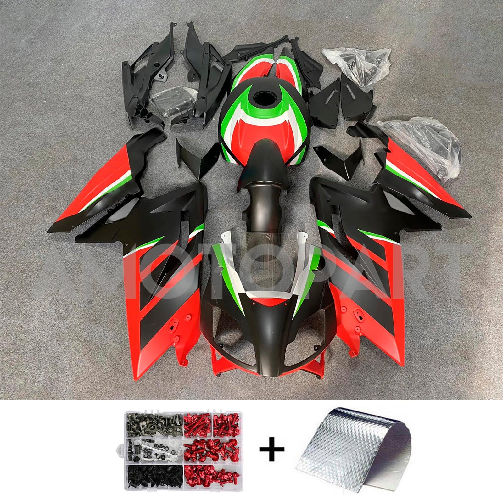 Amotopart 2006-2011 Aprilia RS125 Green Black Red Fairing Kit