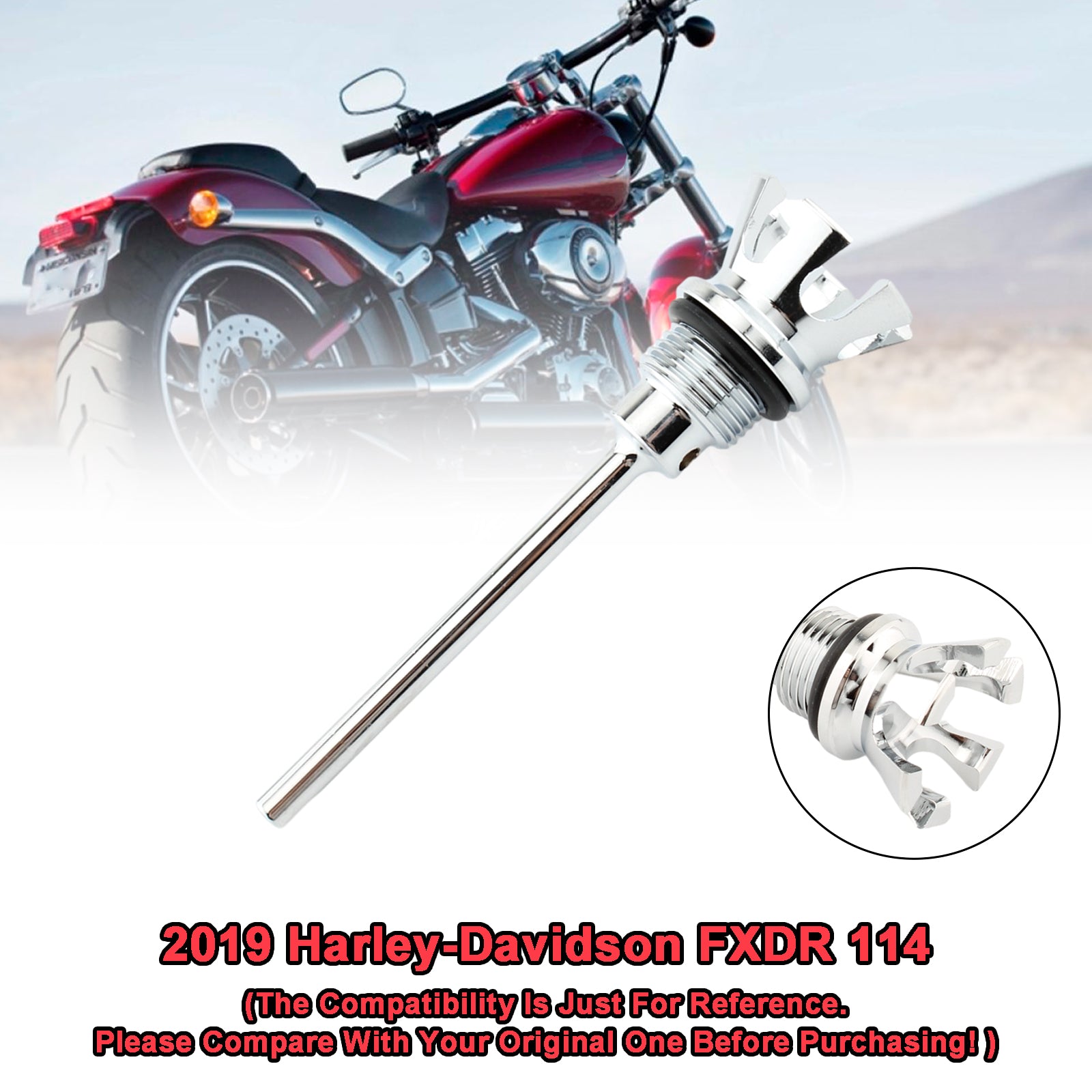 Oil Dipstick Tank Cap Plug For Softail Road Glide Electra Glide 1105-0022