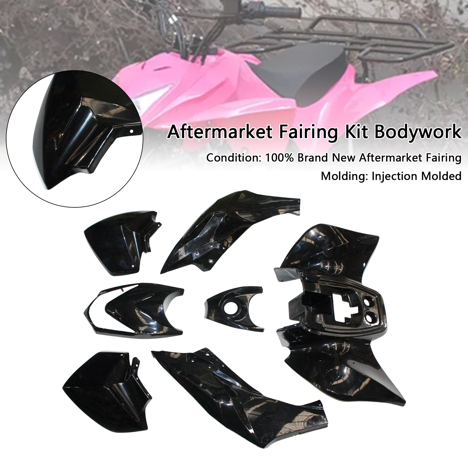 Amotopart for 110cc 125cc Quad Dirt Bike ATV 4 Wheelers Fairing Kit Collection