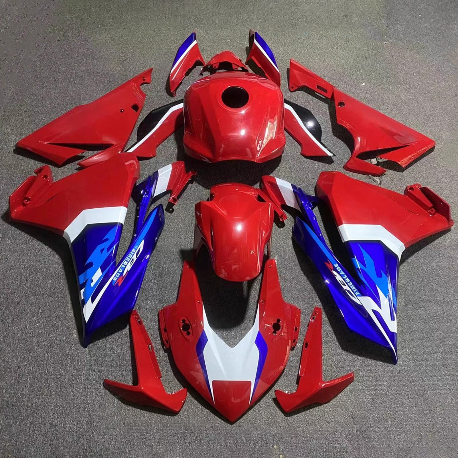 Amotopart 2022–2023 Honda CBR500R Rot/Blau Verkleidungsset