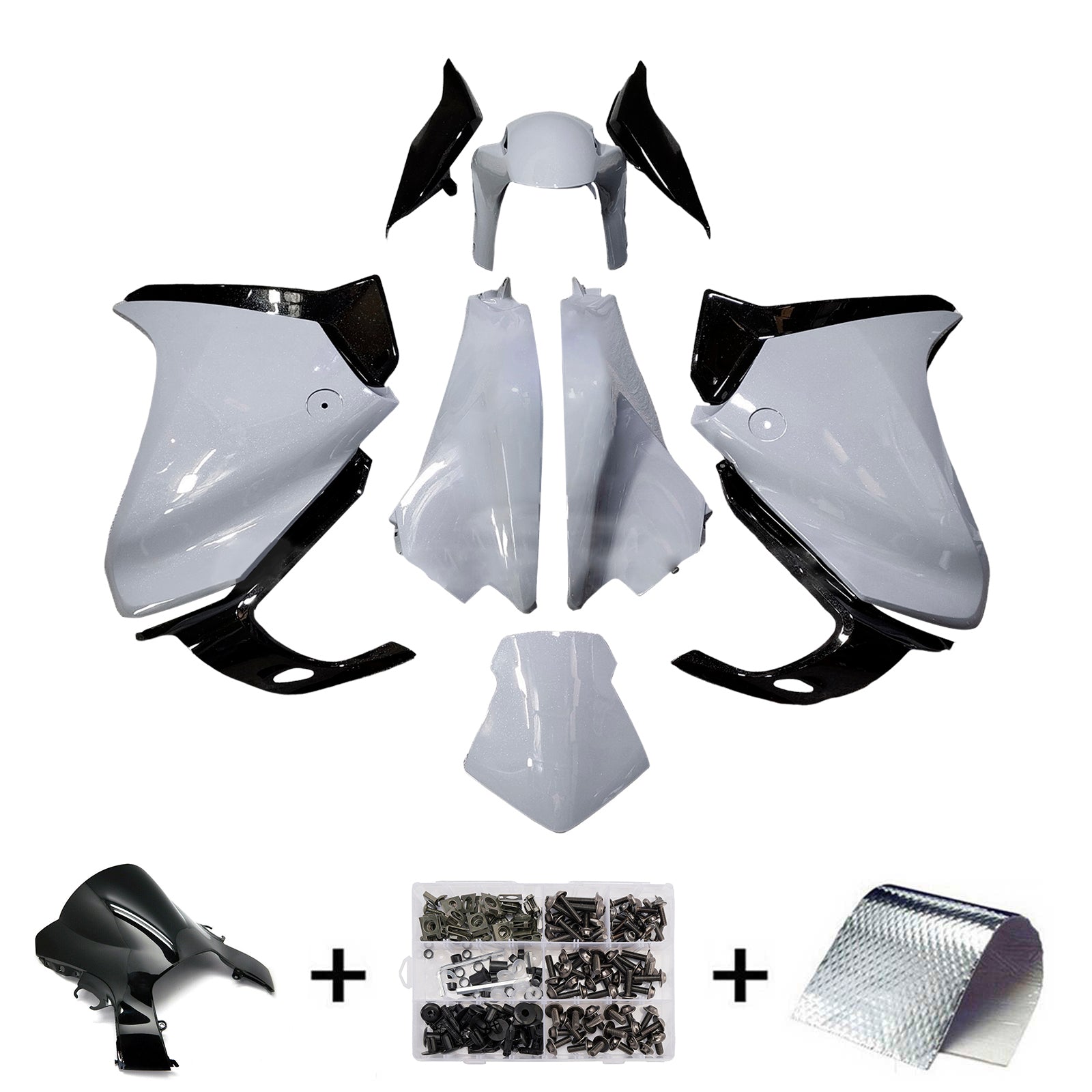 Amotopart 2010-2013 Honda VFR1200 Grey Fairing Kit