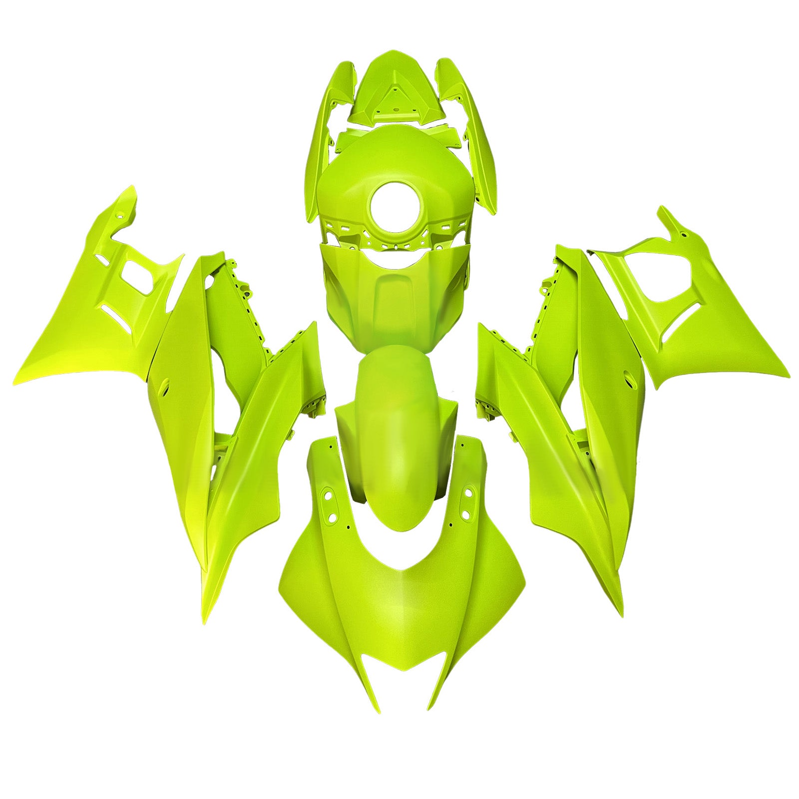 Amotopart 2019-2021 Yamaha YZF-R3 R25 Green Fairing Kit