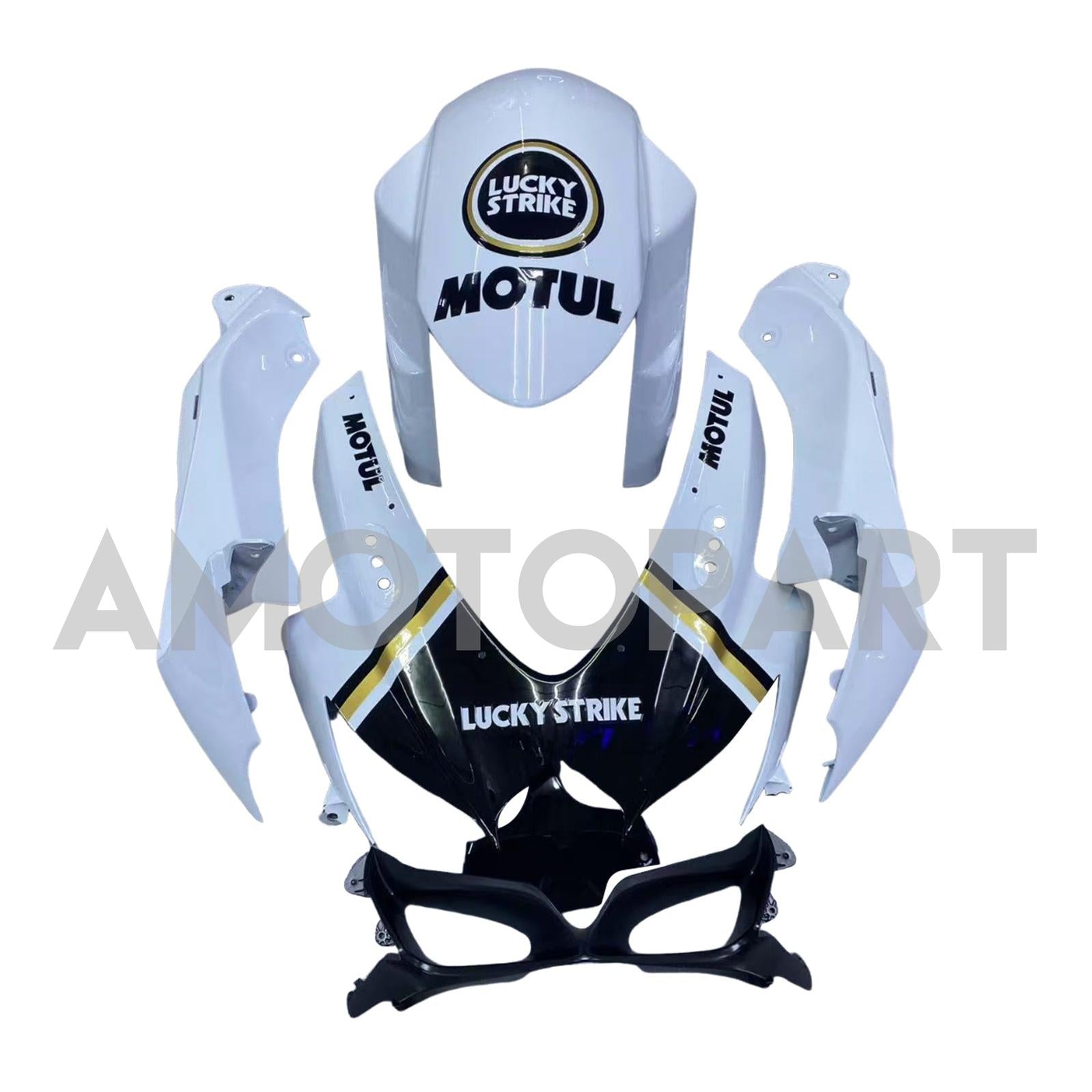 Amotopart 2008-2009 Suzuki GSXR 600/750 White Black Fairing Kit