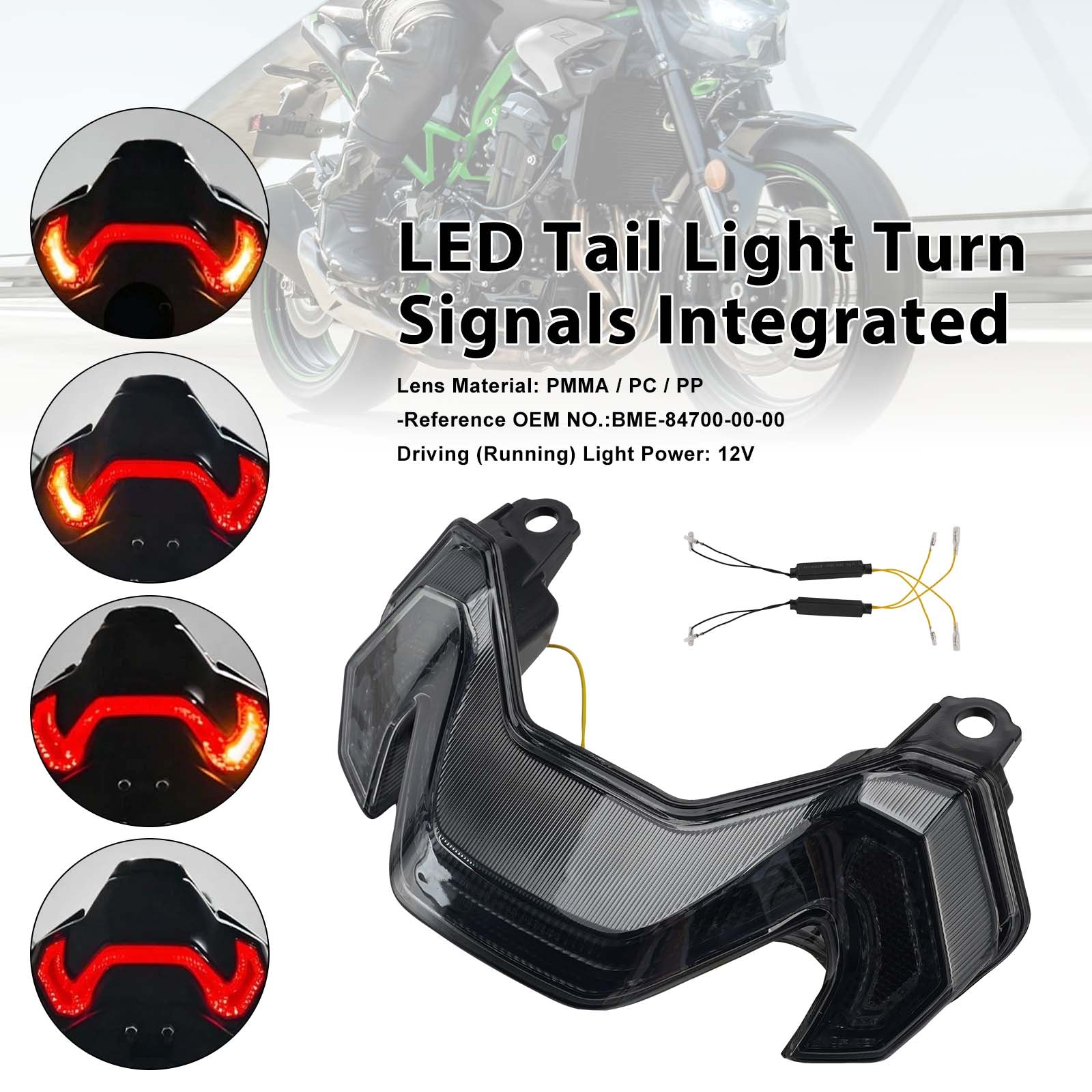 2025-2026 KAWASAKI Z900 Z900SE LED koncové světlo směrovky integrované