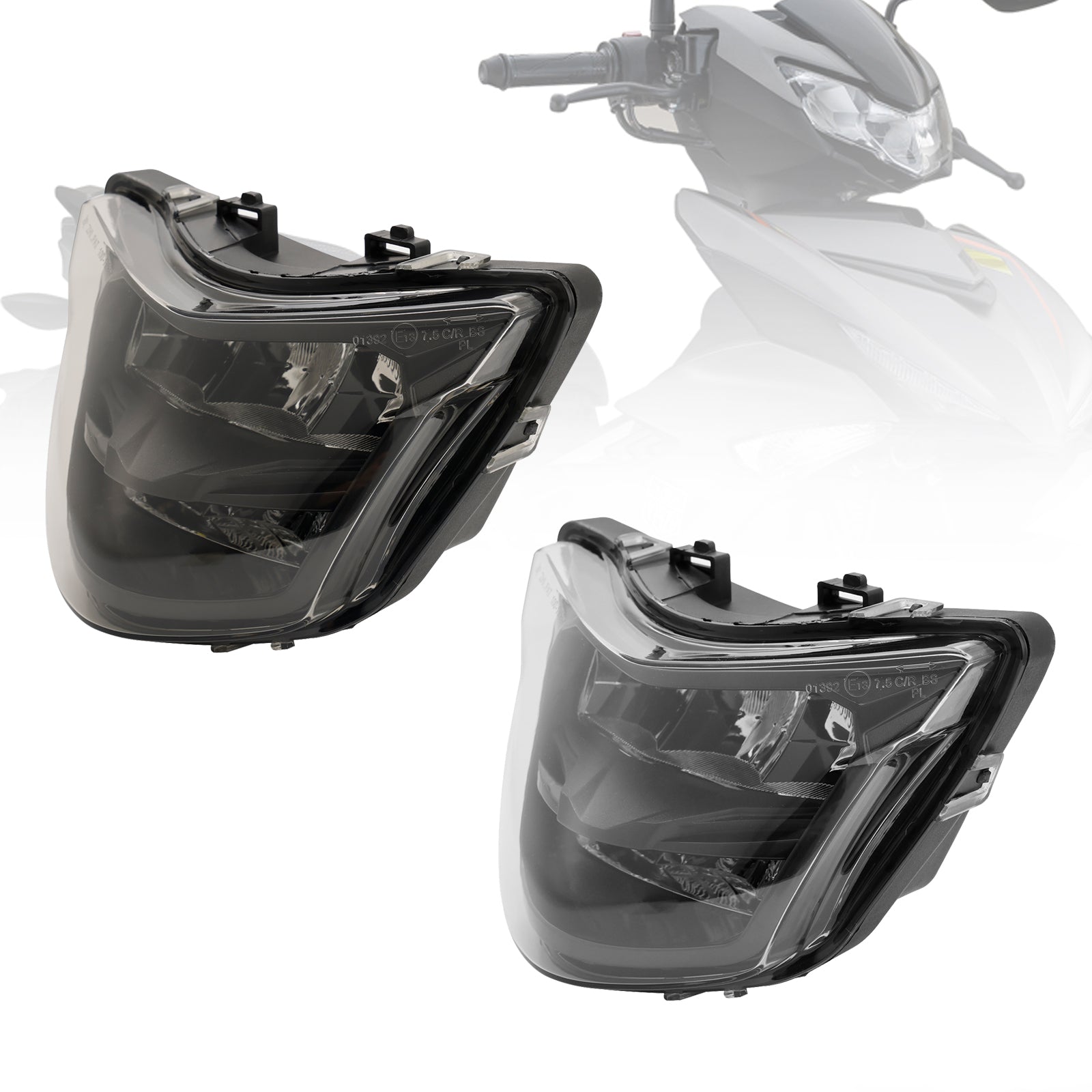 Protezione del faro della griglia del faro anteriore per fumo dello scooter Yamaha Lc150 Y15Zr