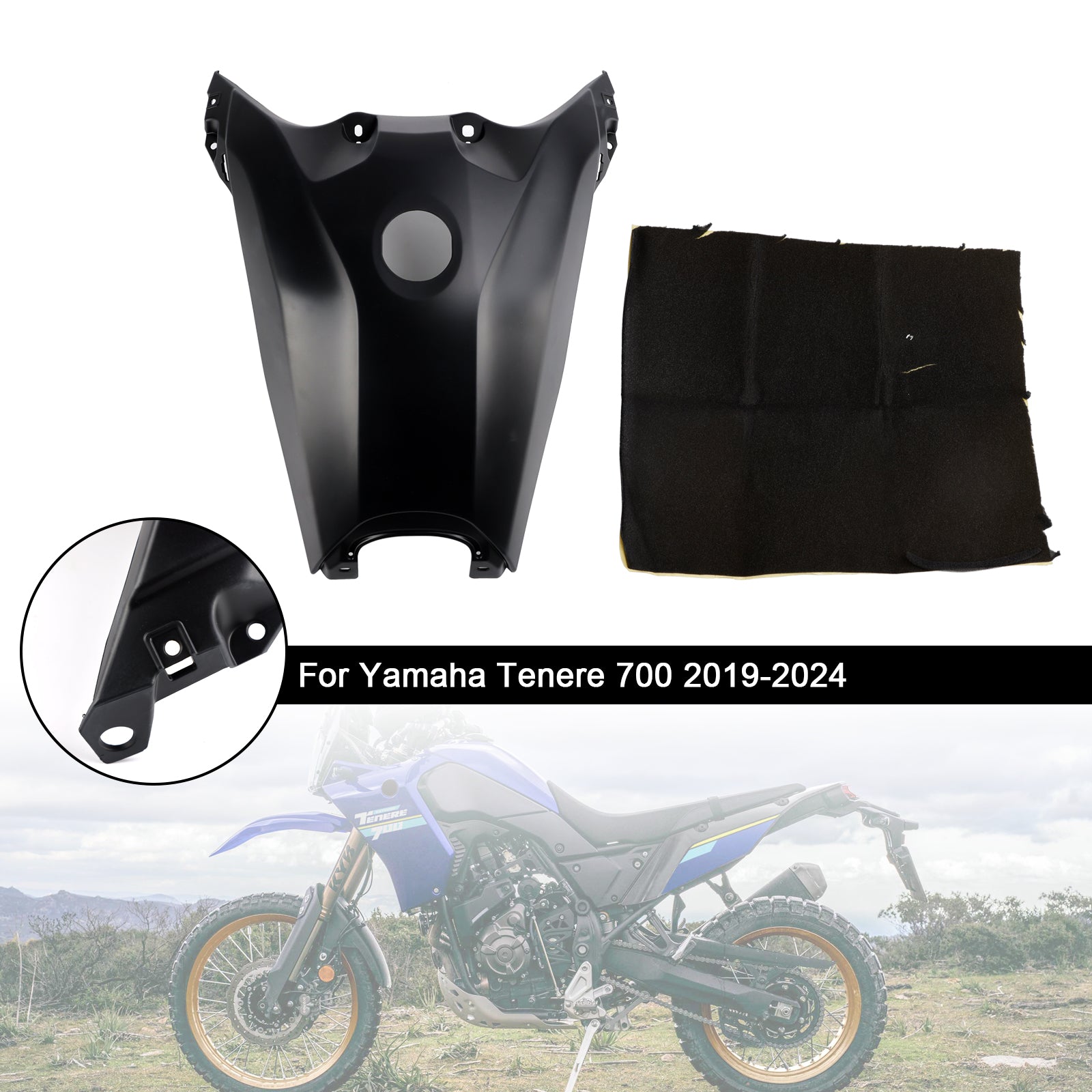 2019-2024 Yamaha Tenere 700 Tanque de gasolina Protetor de carenagem de tanque de gasolina