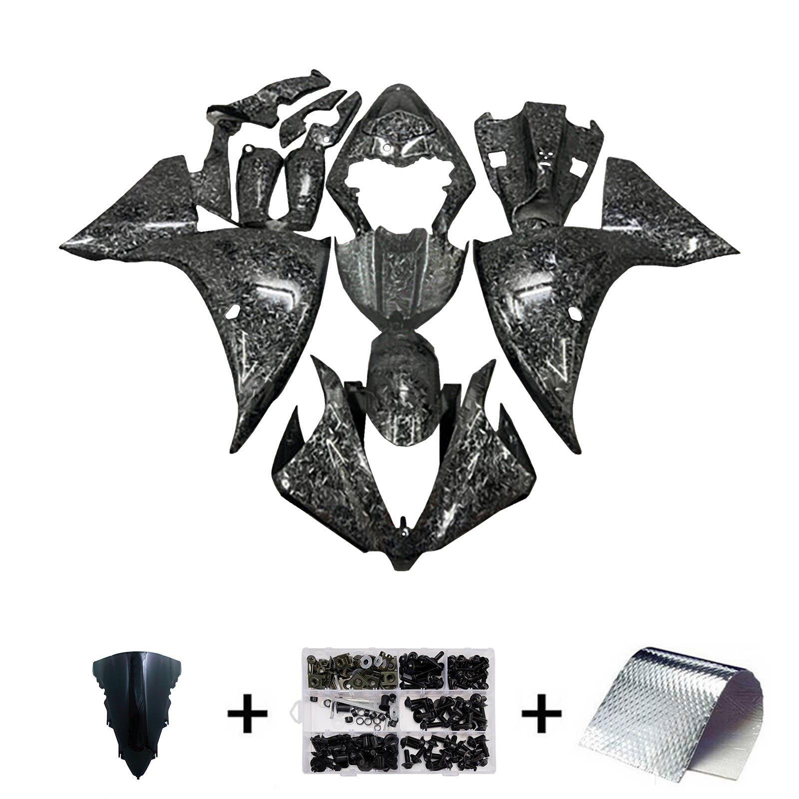 Amotopart 2012-2014 Yamaha YZF-R1 Forged Carbon Fiber Fairing Kit