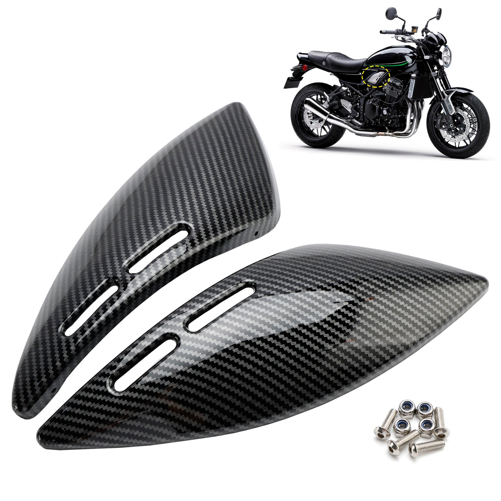18-24 Kawasaki Z900RS Gas Tank Side Cover Panel Fairing Cowl