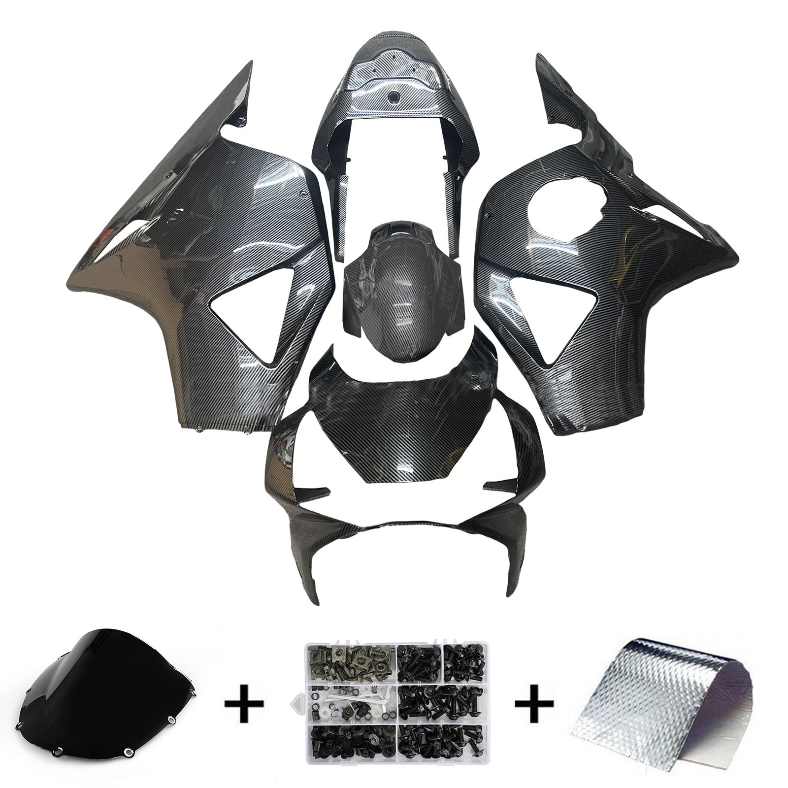Amotopart 2002-2003 Honda CBR954 Carbon Fiber Pattern Fairing Kit
