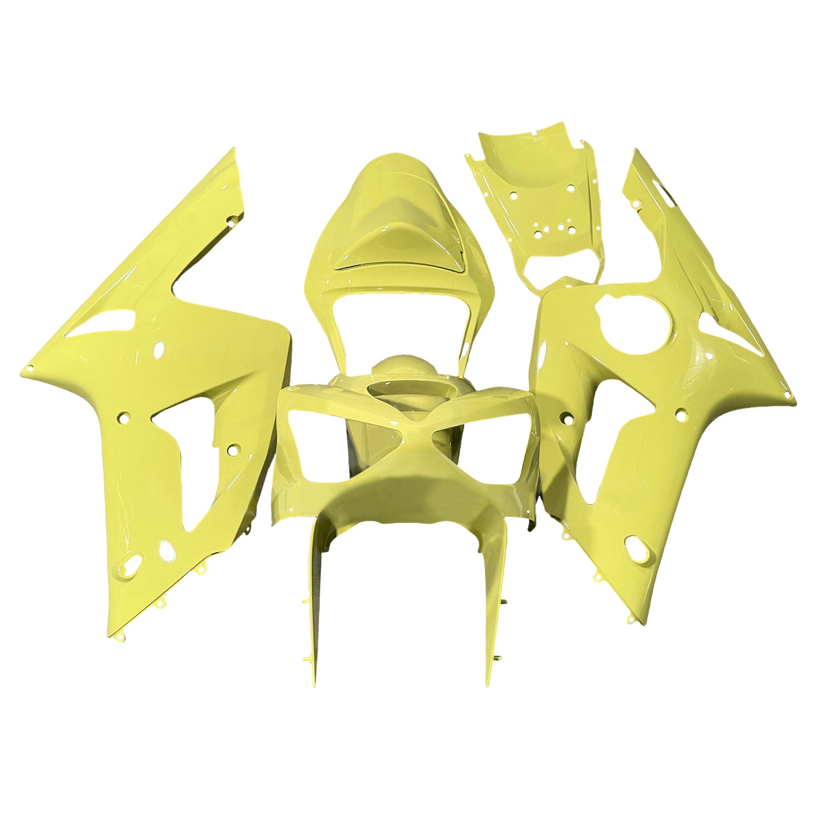 Amotopart 2003-2004 Kawasaki ZX6R 636 Yellow Fairing Kit