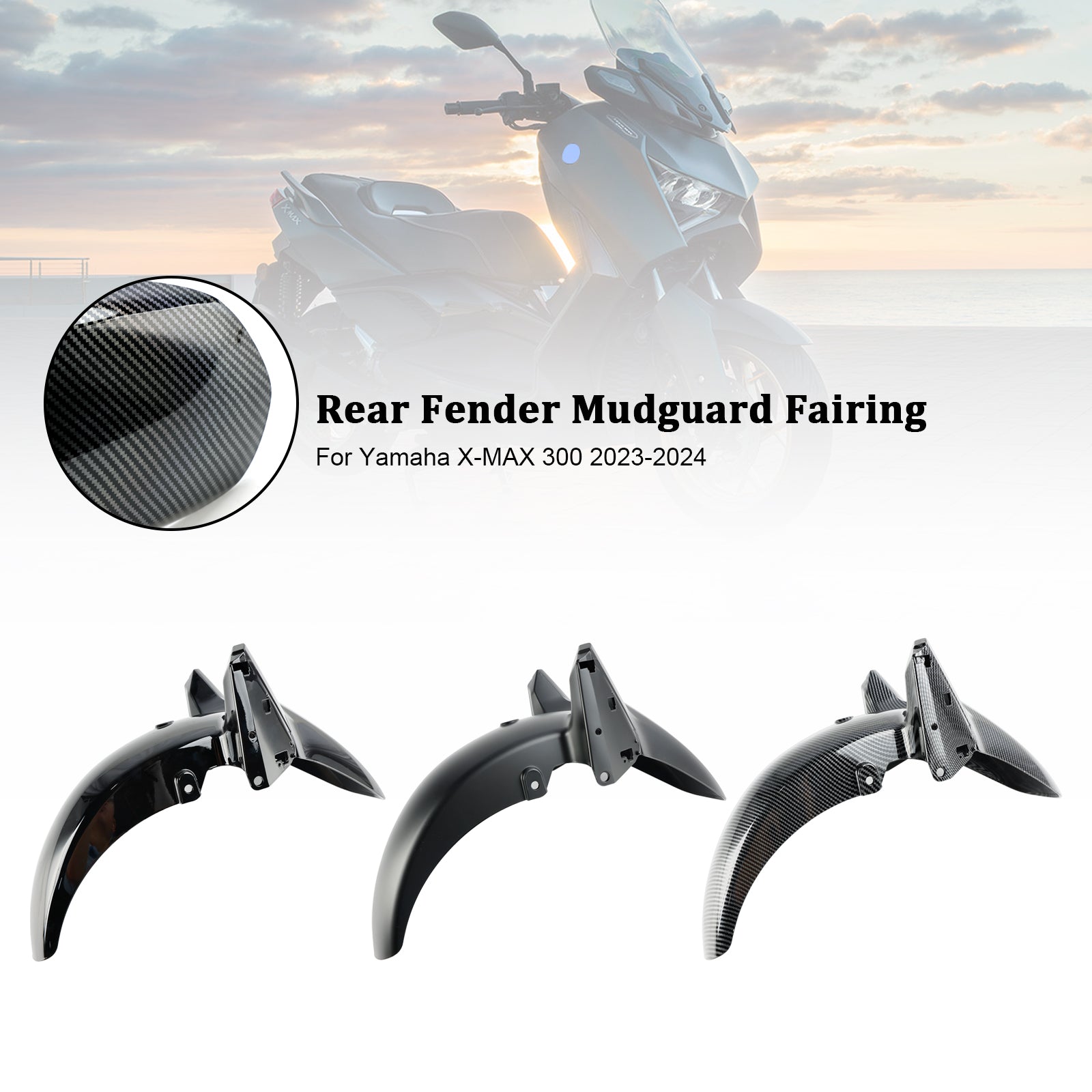 23-24 YAMAHA X-MAX 300 Front Fender Mudguard Fairing Cowl