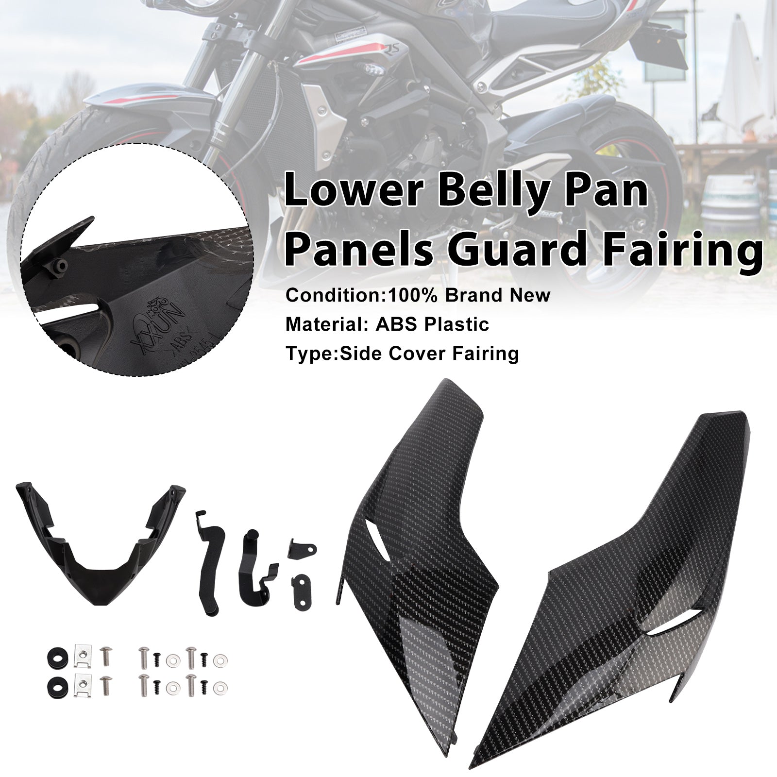 2020-2022 Street Triple 765 R/RS Lower Belly Pan Panels Guard Fairing
