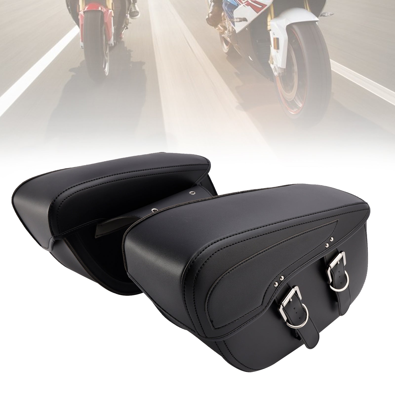 Side Tail Bag Satteltaschenfarbe passendes Gepäck schwarz 42L für Roller Motorrad