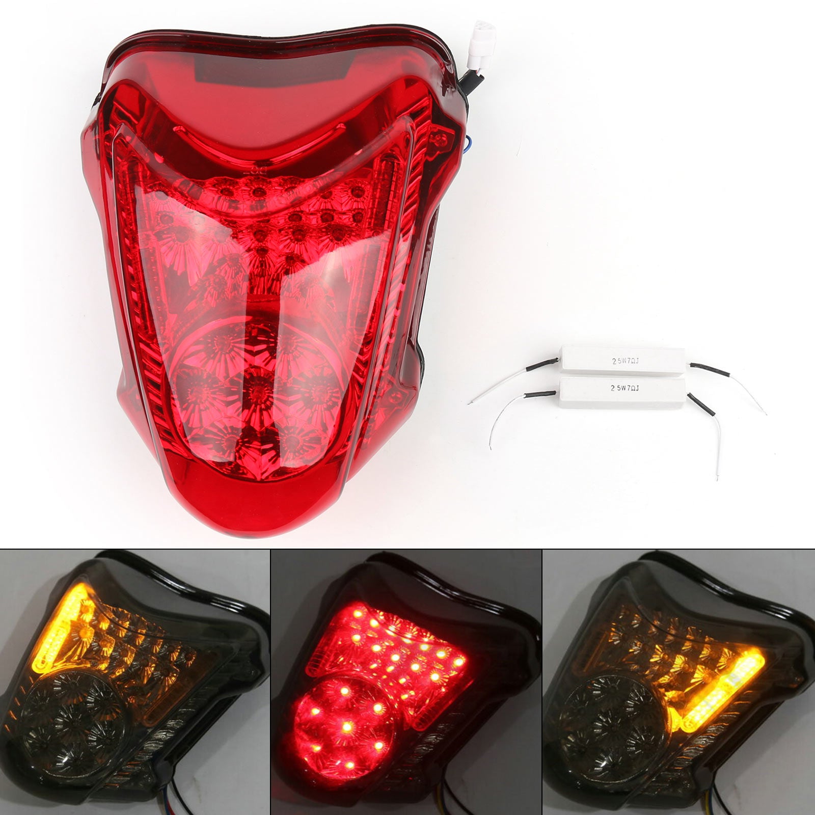 08–20 Suzuki GSXR 1300 Hayabusa Integrierte LED-Rücklicht-Blinker, klar