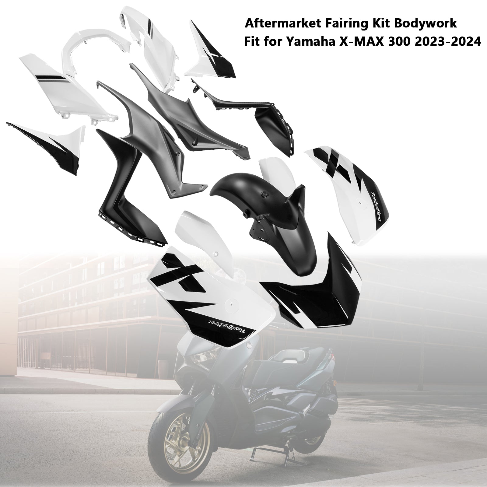 Amotopart 2023-2024 Yamaha x Max 300 Kit de carénage