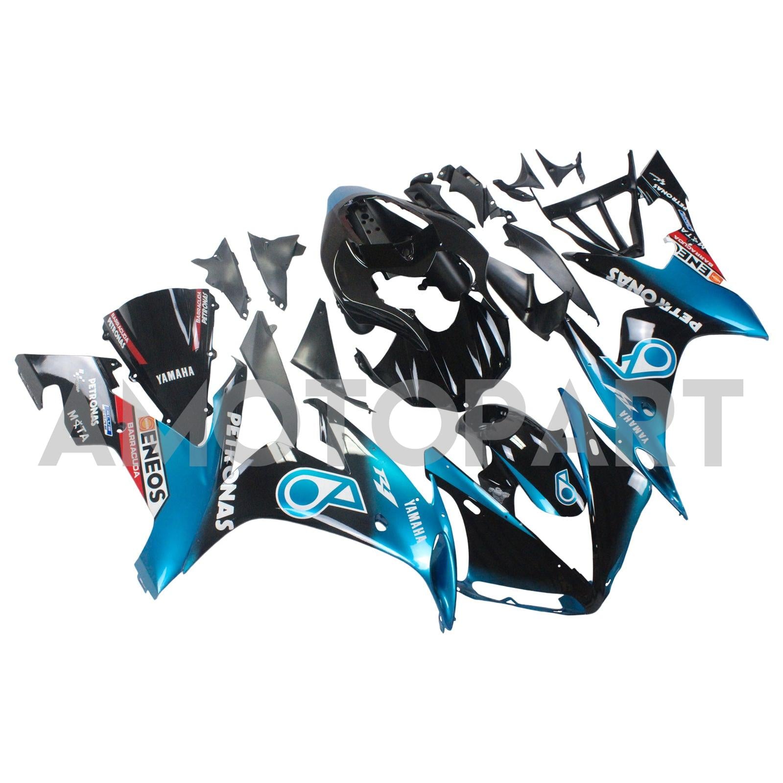 Amotopart 2004-2006 YZF 1000 R1 Yamaha Petronas Blue Fairing Kit