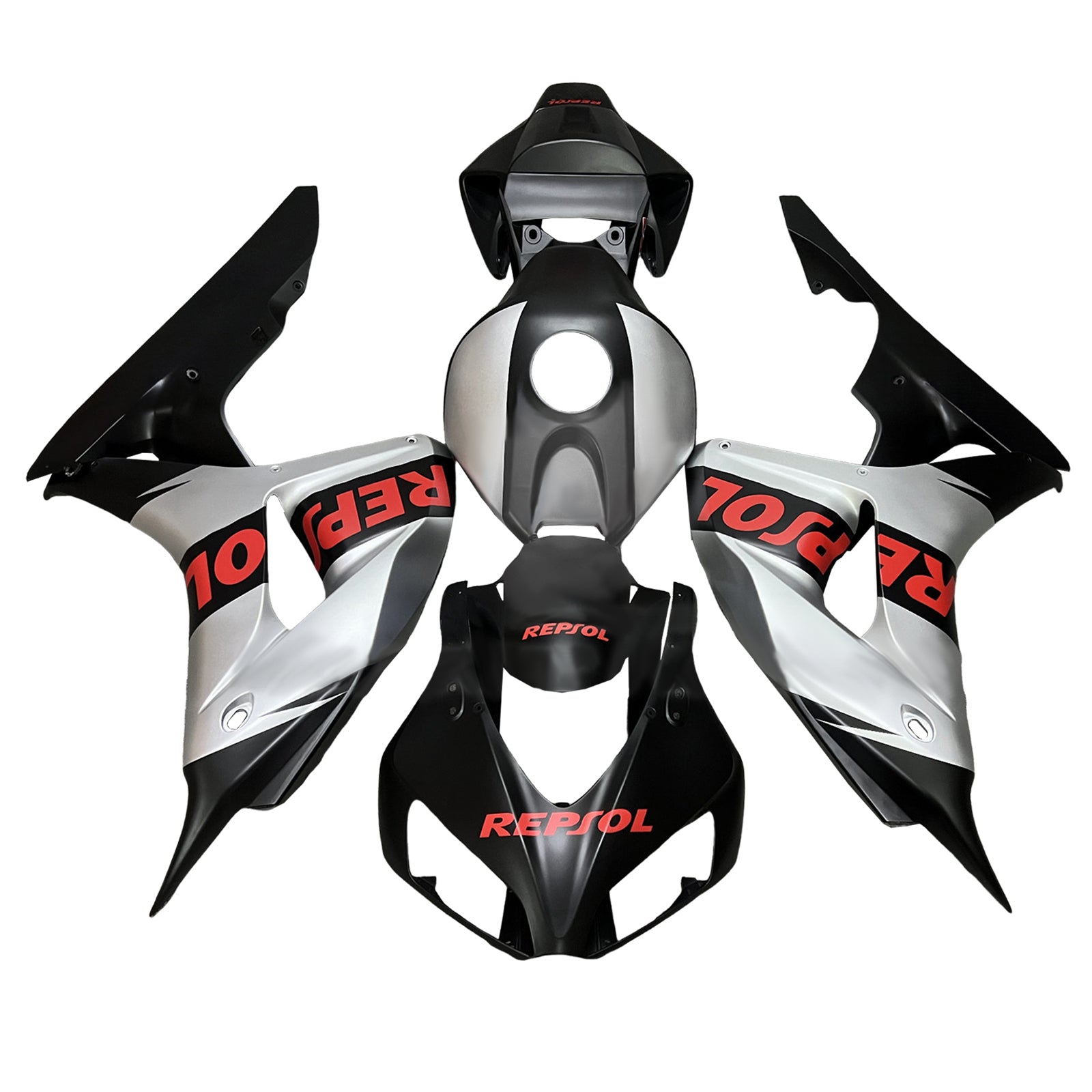 AMOTOPART 2006-2007 Honda CBR1000RRブラックシルバーフェアリングキット