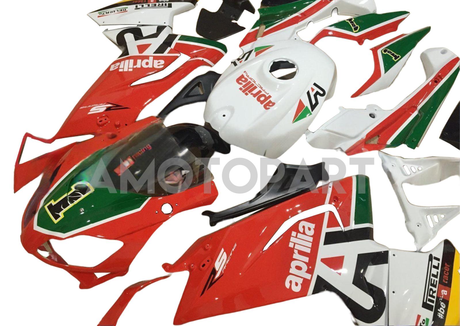 Amotopart Aprilia 2006-2011 RS125 Red&Green Fairing Kit