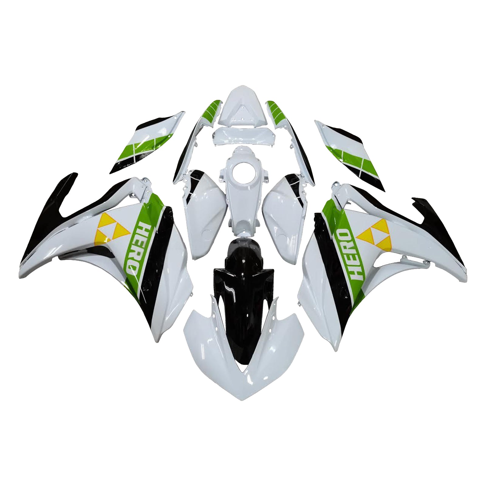 Amotopart Yamaha 2014-2018 YZF R3 2015-2017 YZF R25 White Fairing Kit