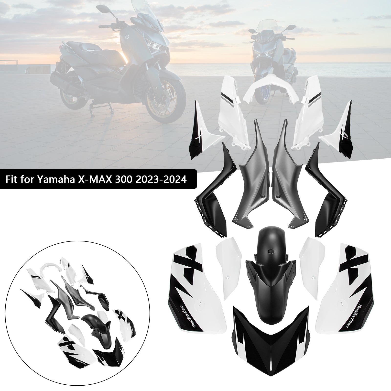 Amotopart 2023-2024 Yamaha x Max 300 Kit de carénage