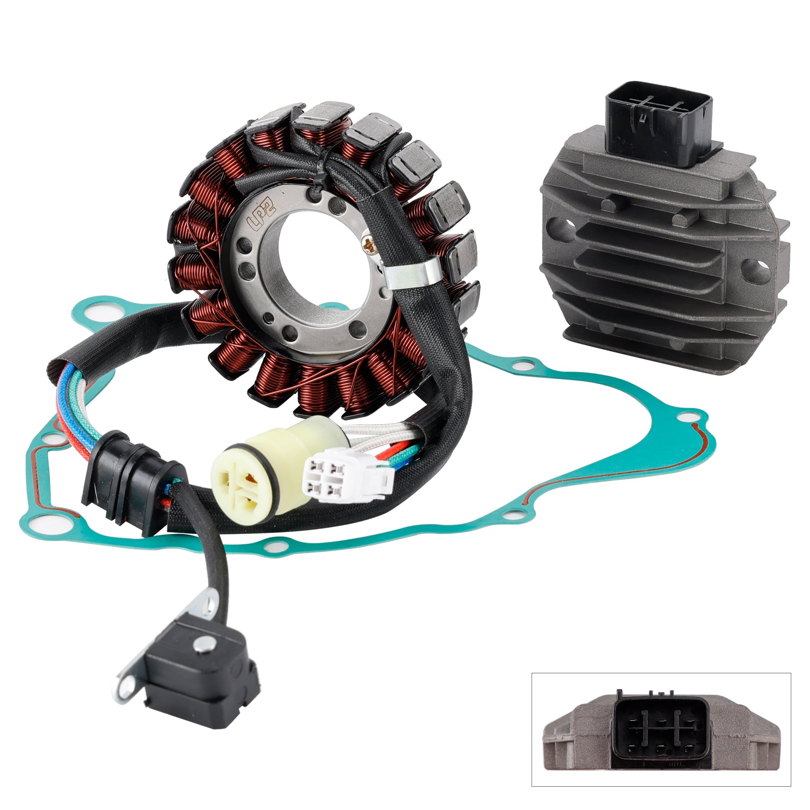 Yamaha Yfm 250 Big Bear Tracker Bruin Stator Generator Regulator Gasket