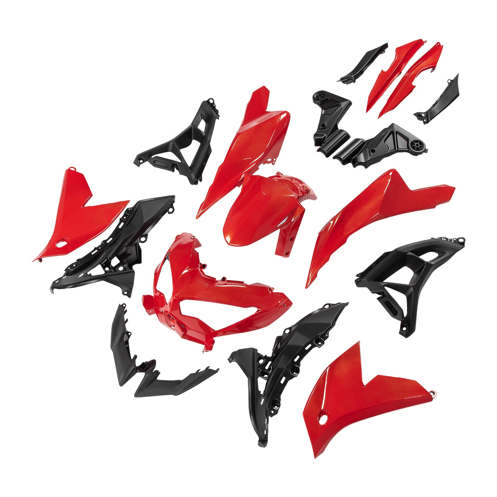 Amotopart 2022-2024 Kawasaki VERSYS 650 KLE ABS Kit de carenado rojo