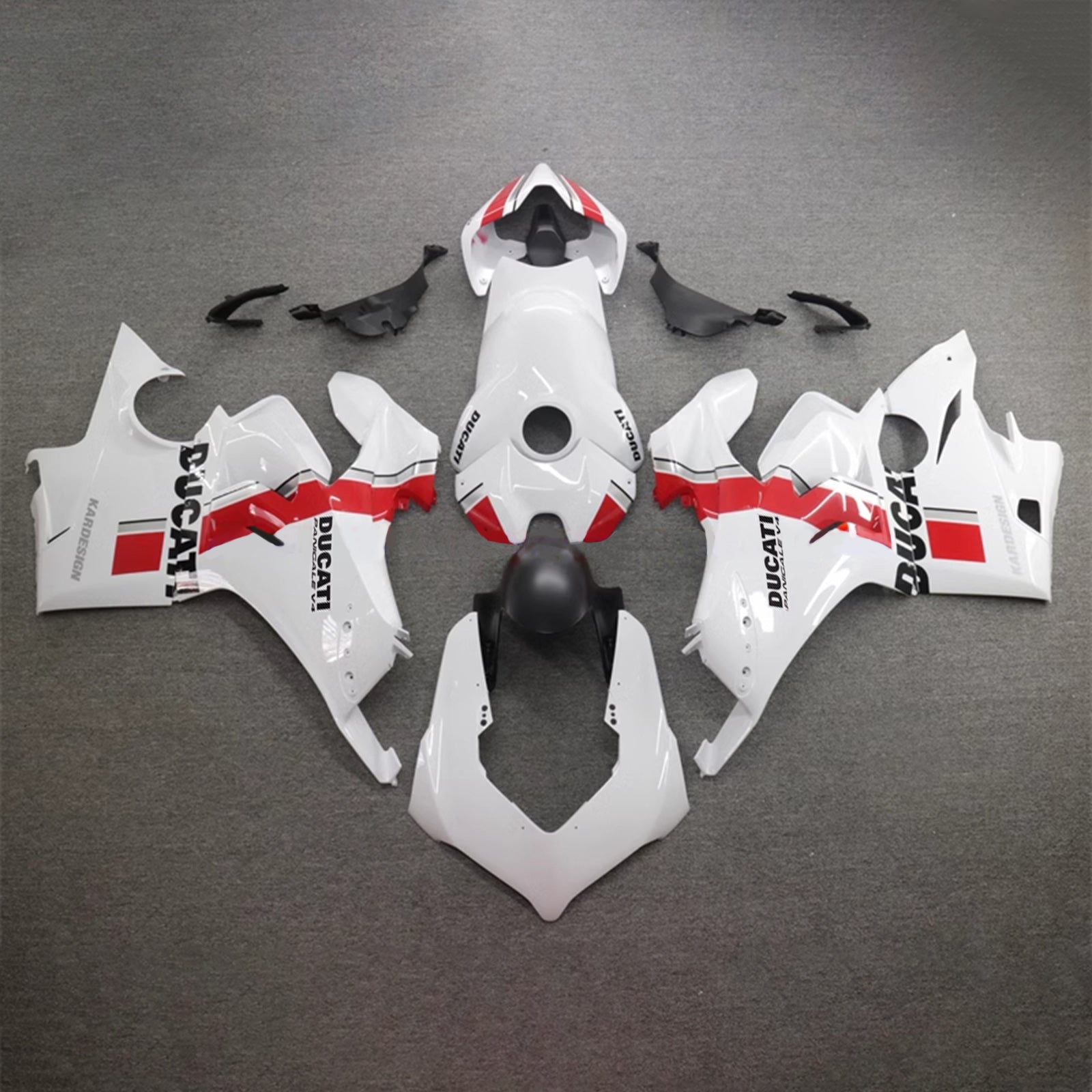 AMOTOPART DUCATI 20-21 PANIGALE V4 V4Sブラックレッドホワイトフェアリングキット